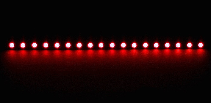Светодиодная лента Nanoxia Rigid LED 20 см, на жесткой основе, красная, SMD5050, яркая, для ПК