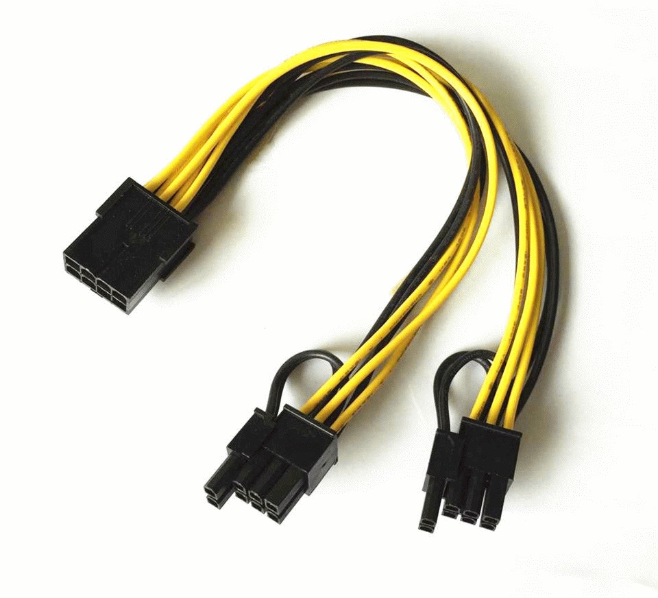 Разветвитель Generic 8-pin PCIE  на 2 x 8(6+2-pin) PCI-E , 15см