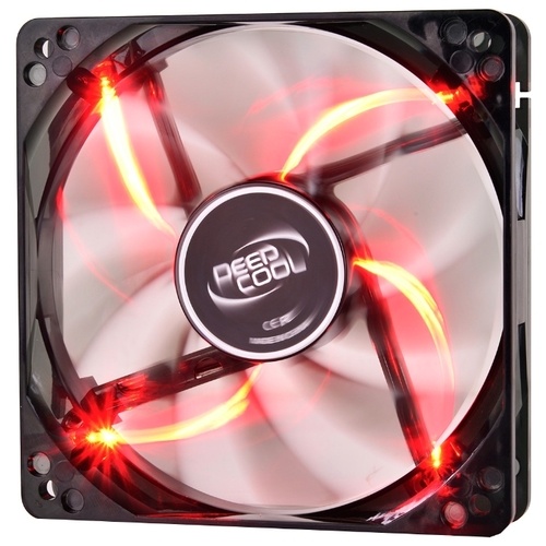 Вентилятор 120x120x25 Deepcool WIND BLADE 120 Красная подсветка DP-FLED-WB120-RD