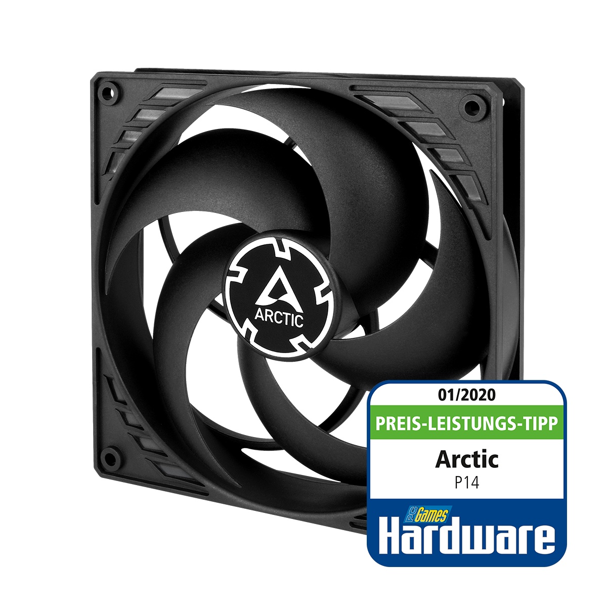 Вентилятор 140x140x27 Arctic P14 (черный/черный), 1700rpm, 0.15A, ACFAN00123A