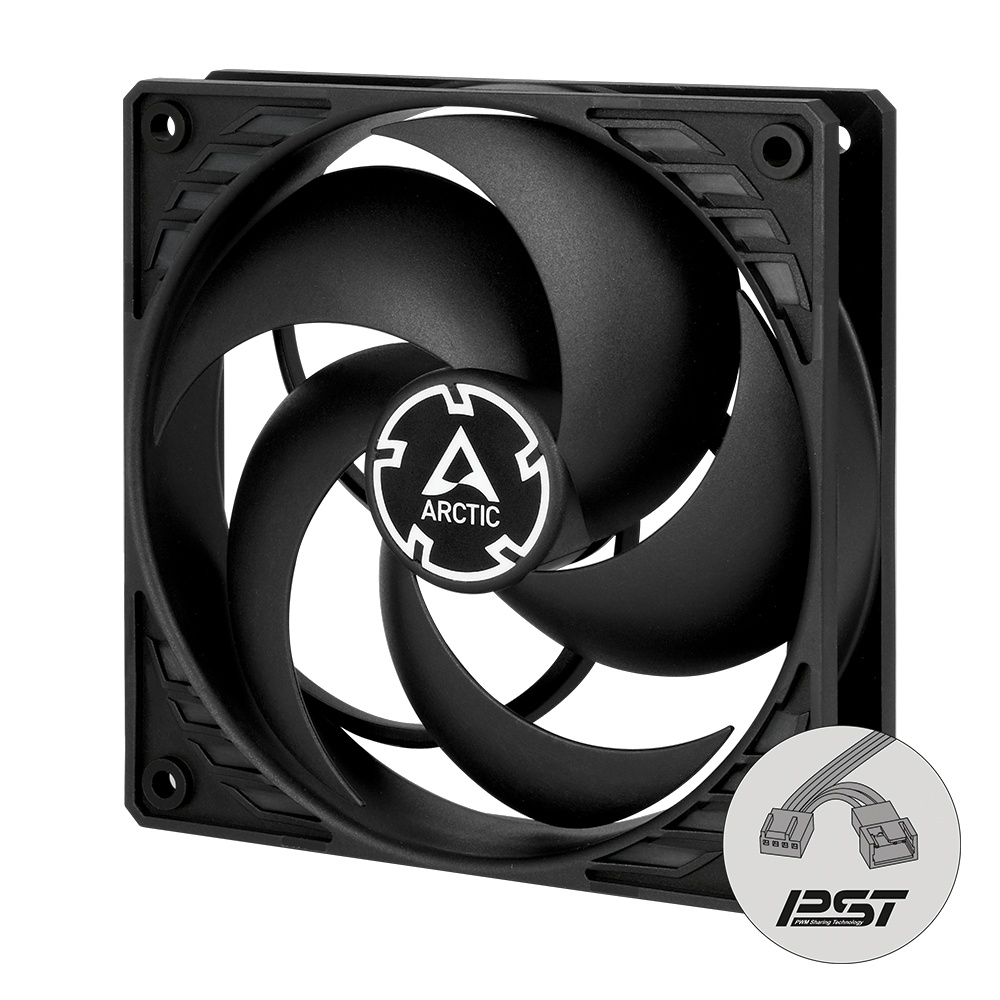  120x120x25 Arctic P12 PWM PST CO (black/black)  ACFAN00121A