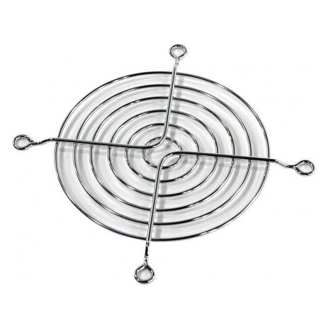 Решетка Akasa 92x92 MG-09 Chrome Fan Guard защитная для вентилятора ПК 92x92 мм, серебристая, круглая