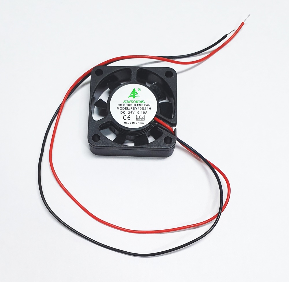 Вентилятор Fonsoning 40X40x10 FSY40S24H, 7000rpm, 28dB(M), 0.08A, 2pin, 24v