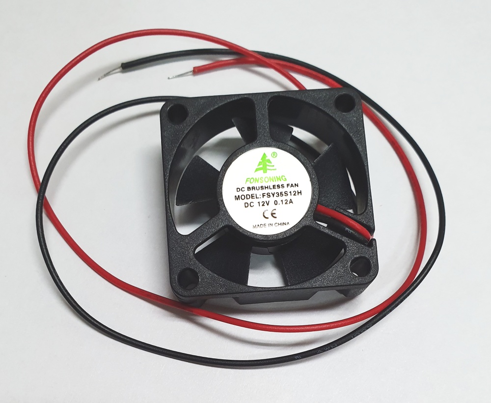 Вентилятор Fonsoning 35x35x10 FSY35S12H, 8000rpm, 20dB(M), 0.12A, 2pin, 12V