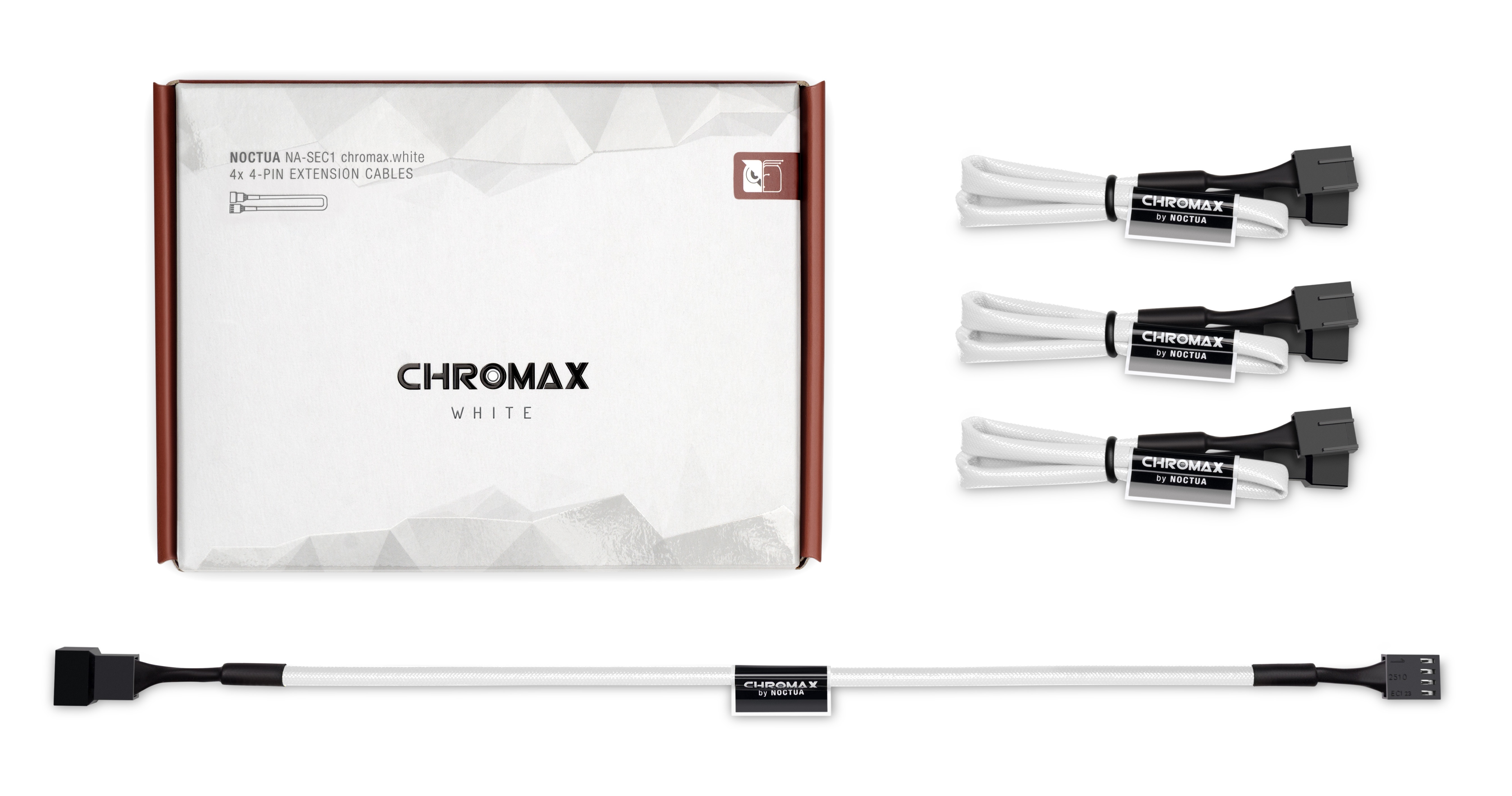 Удлинитель Noctua NA-SEC1 chromax.white 30см, 4-pin PWM, 4шт, белые