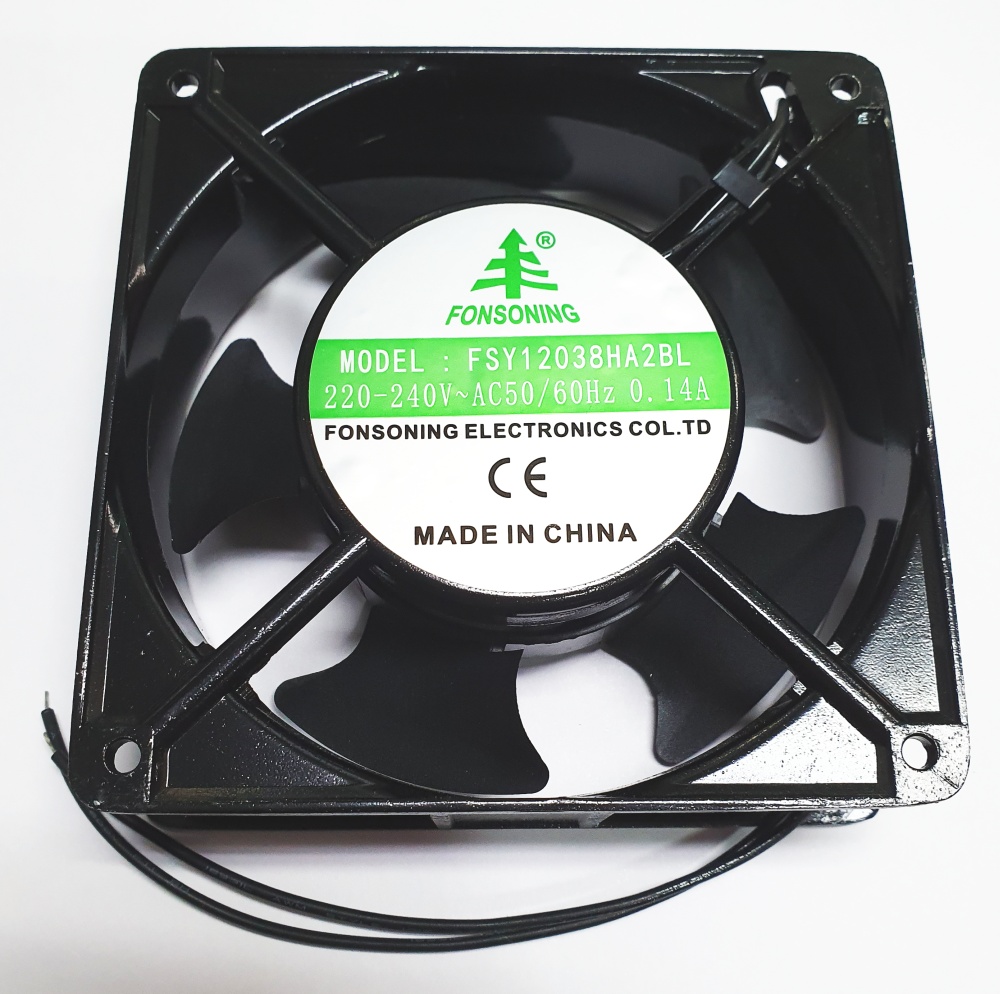 Вентилятор Fonsoning 120x120x38 220VАС FSY12038HA2BL, 3000rpm, 50dB(M), 0,14A,  подшипник качения