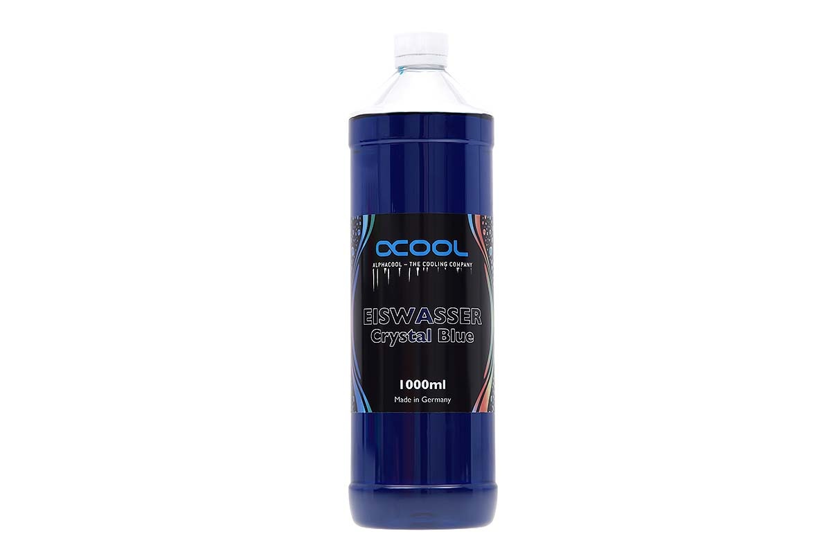 Жидкость - хладагент для СЖО Alphacool Eiswasser Crystal Blue УФ-активированная 1000мл