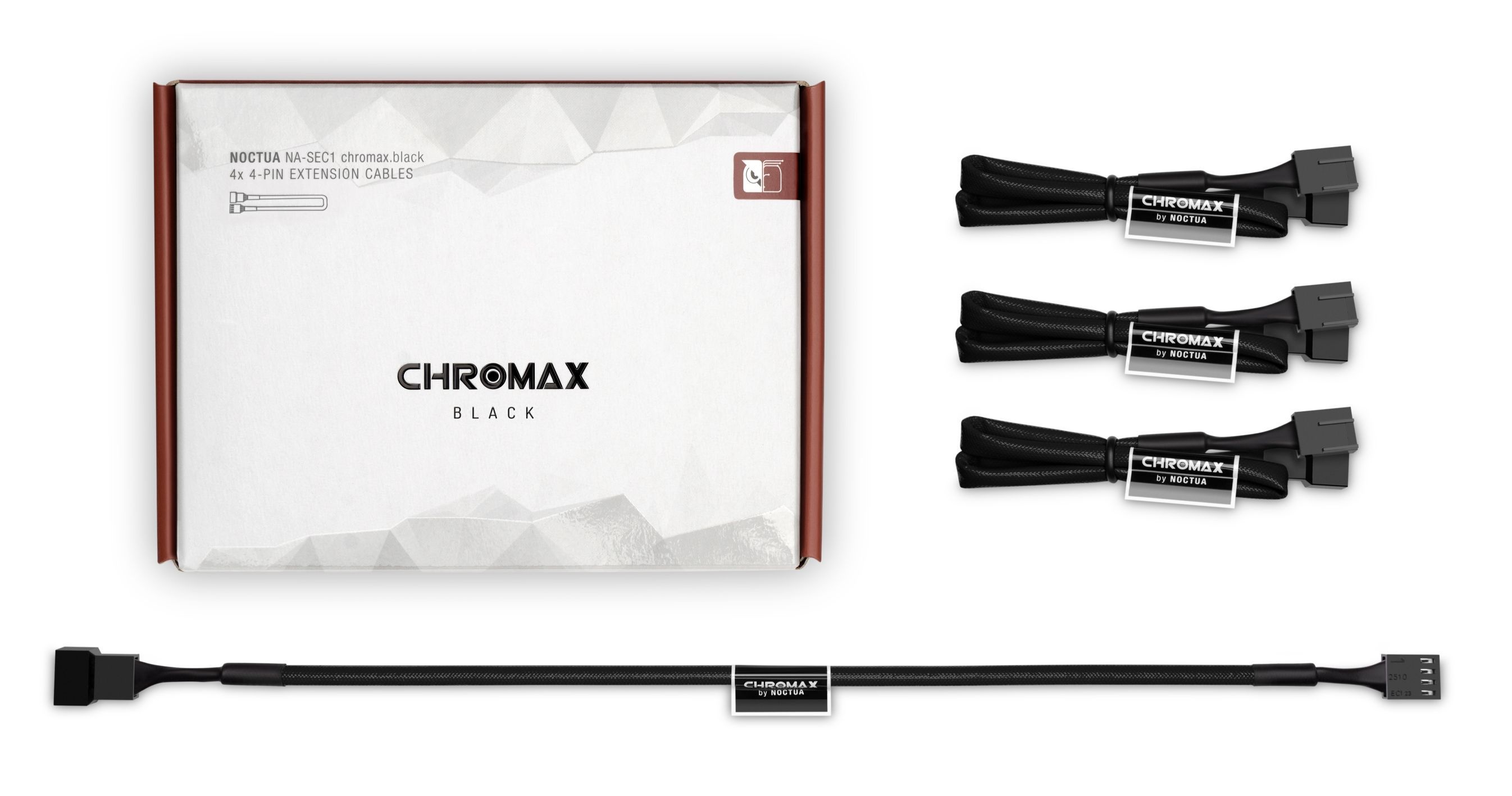 Удлинитель Noctua NA-SEC1chromax.black 30см, 4-pin PWM, 4шт, черные