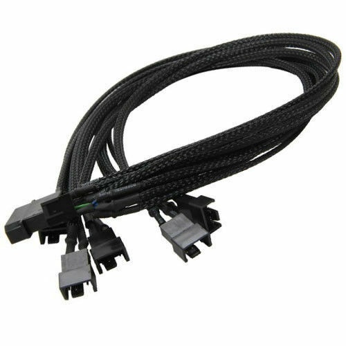 Переходник Generic 4pinPWM => 6 x 4pinPWM FAN в черной оплетке