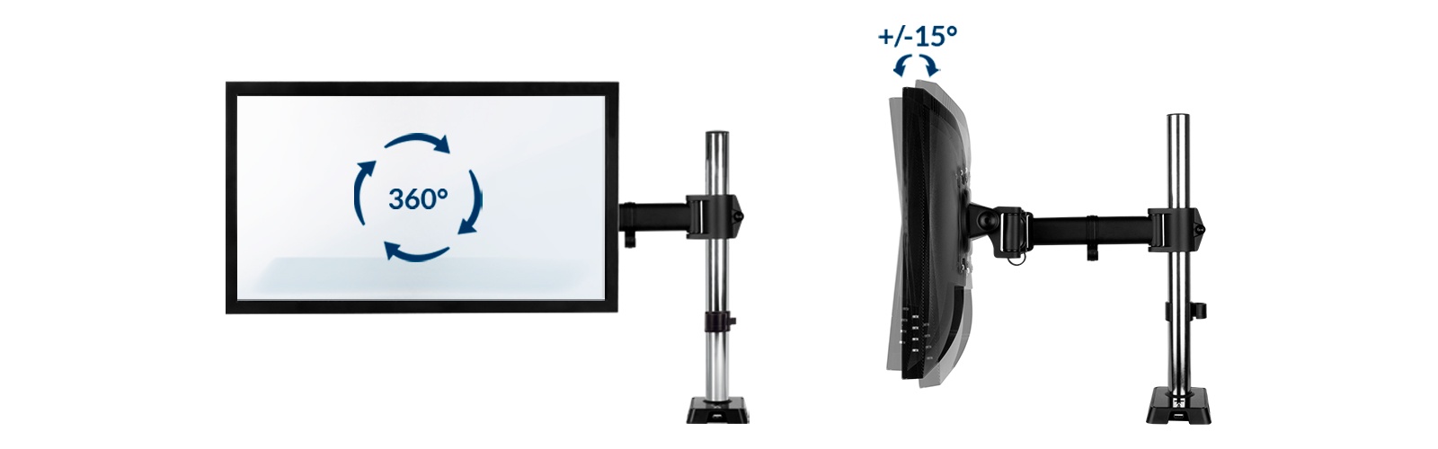 Аксессуары Arctic Крепление для монитора к столу ARCTIC Z-1 Gen 3 Black Monitor Arm with 4-Port USB Hub