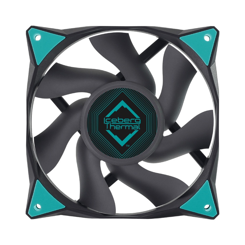 Вентилятор 120x120x25 iceberg IceGALE, PWM, BLACK, 500-1850rpm, 35dB(M), 0.20A