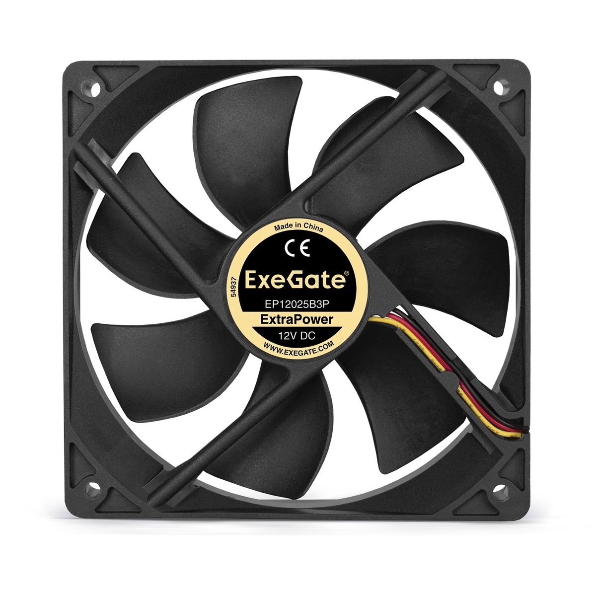 Вентилятор 120x120x25 Exegate ExtraPower EP12025B3P, 1850rpm, 30dB(M), 0.23A, DBB, 3pin