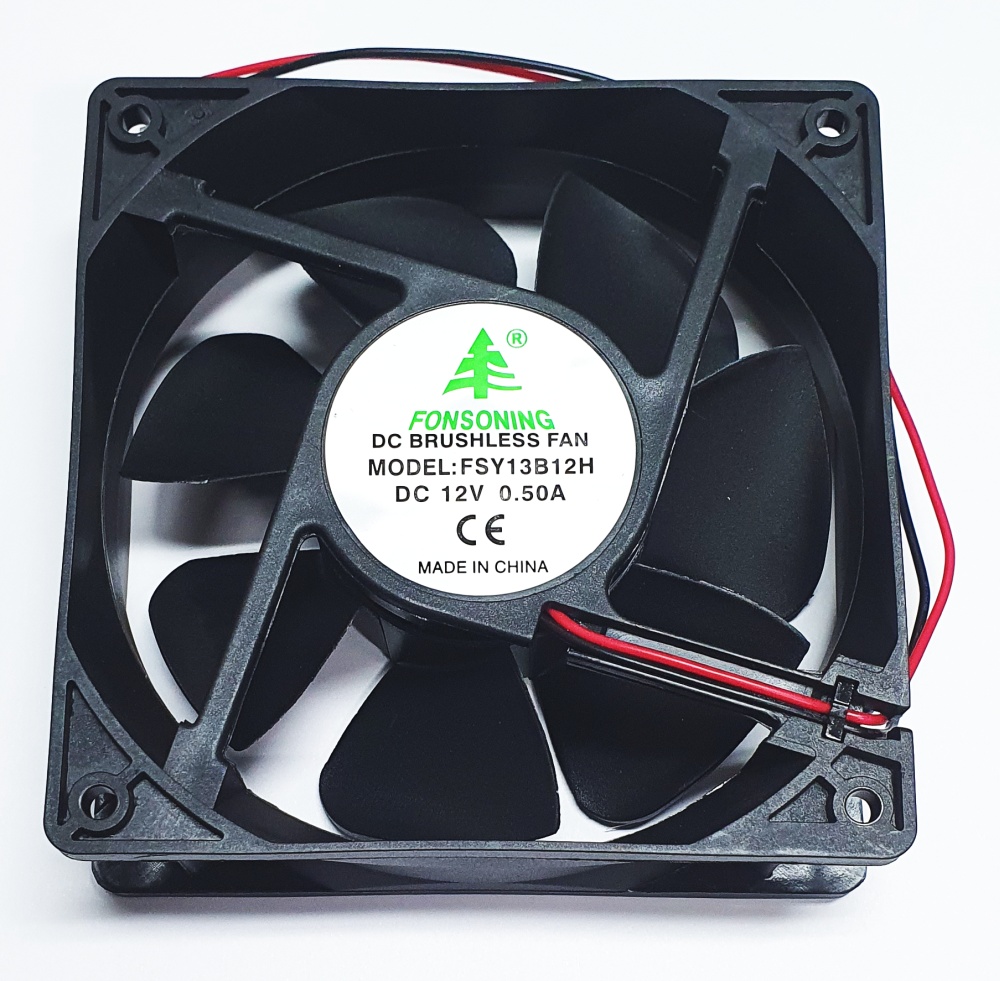 Вентилятор 120x120x38 Fonsoning FSY13B12H, 3000rpm, 47dB(M), 0.5A, 2pin, 12V