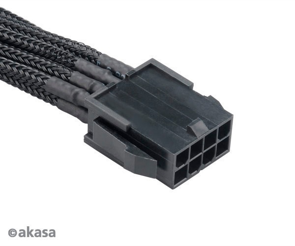 Удлинитель Akasa FLEXA 8pin ATX 40cm extension cable 40см AK-CBPW08-40BK
