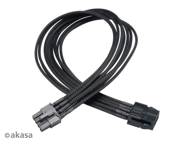 Удлинитель Akasa FLEXA 8pin VGA power extension cable 40см AK-CBPW09-40BK