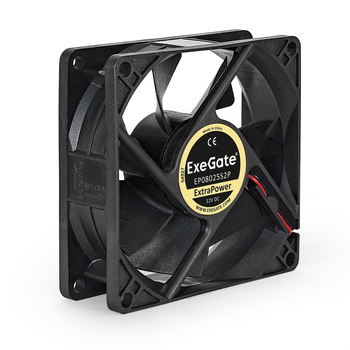 Вентилятор 80х80х25 Exegate ExtraPower EP08025S2P, 2800rpm, 29dB(M), 0.15A, SBB, 2pin