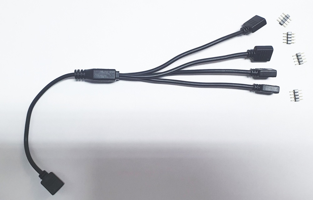 Разветвитель Generic RGB LED разветвитель 15 + 4x14 см 1 на 4 устройства