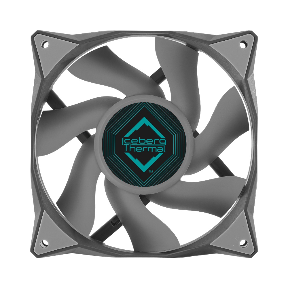 Вентилятор 120x120x25 iceberg IceGALE,  PWM, GRAY, 500-1850rpm, 35dB(M), 0.20A