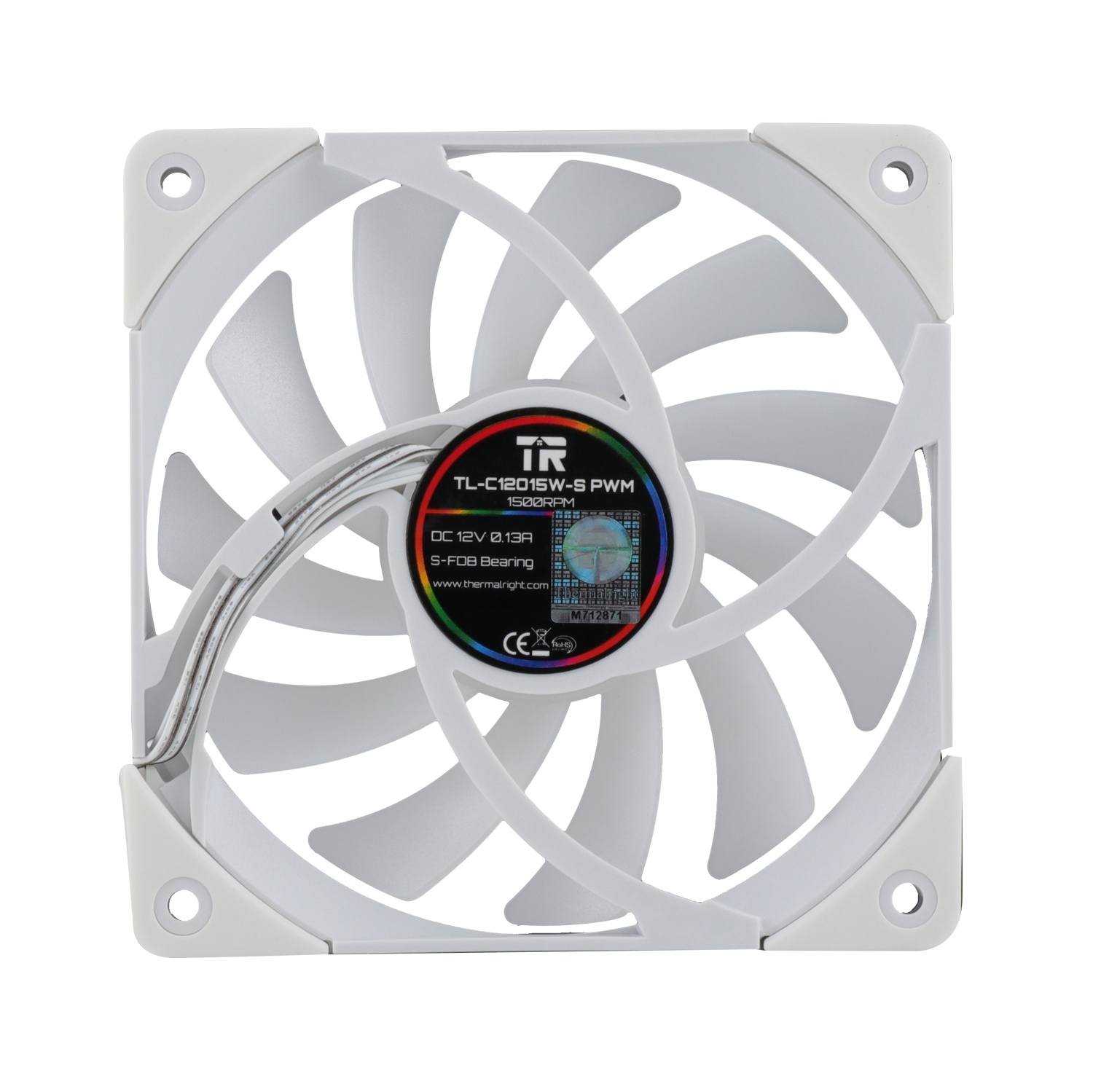 Вентилятор 120x120x15 Thermalright TL-C12015W-S ARGB, PWM, 1500rpm, 24.1dB(M), 0.15A