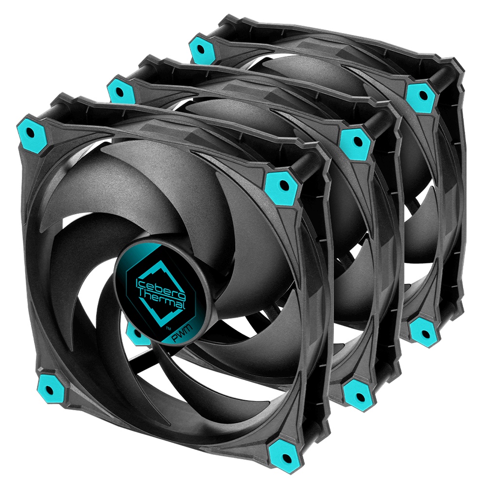 Вентилятор 120x120x25 iceberg IceGALE Silent PWM, 600-1600rpm, 21.8dB(M), 0.09A, 3шт