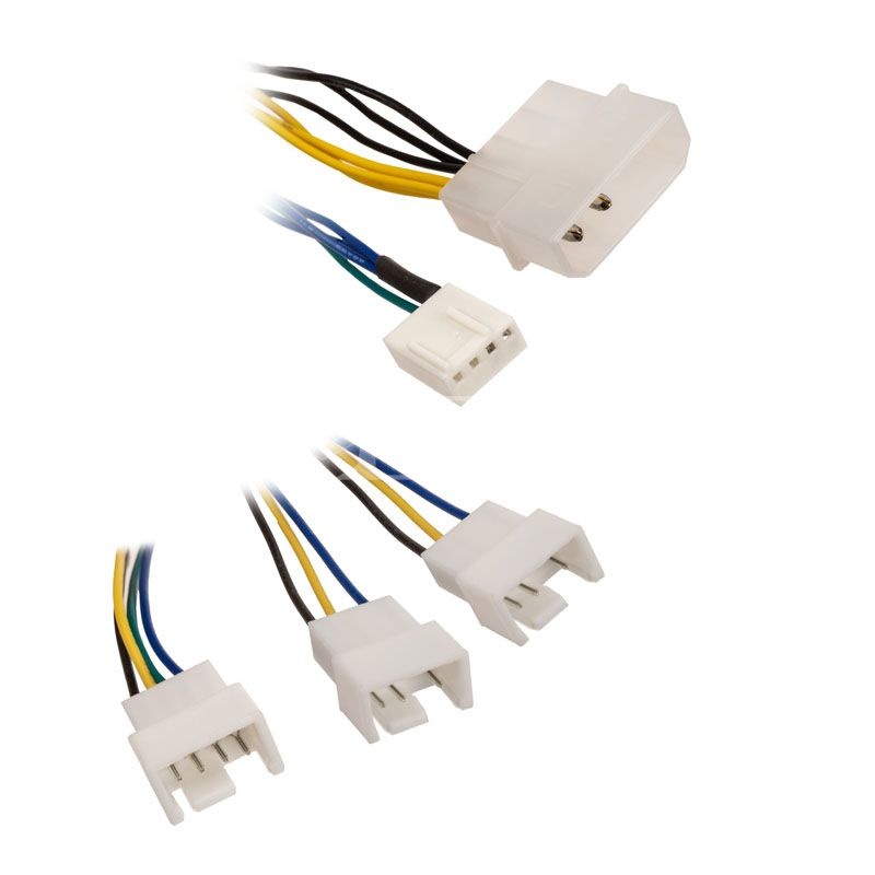 Разветвитель Akasa Molex 4-pin + 4pinPWM на 3x4-pin PWM Fan 2/pack AK-CB002-KT02