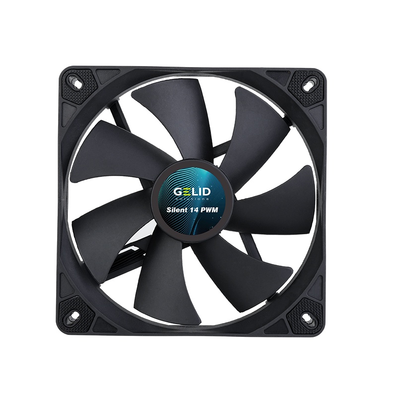 Вентилятор 140x140x25 GELID Solutions SILENT 14 PWM BLACK, 750-1500rpm, 20dB(M), 0.16A, HBB, 140/135, FN-PX14-16