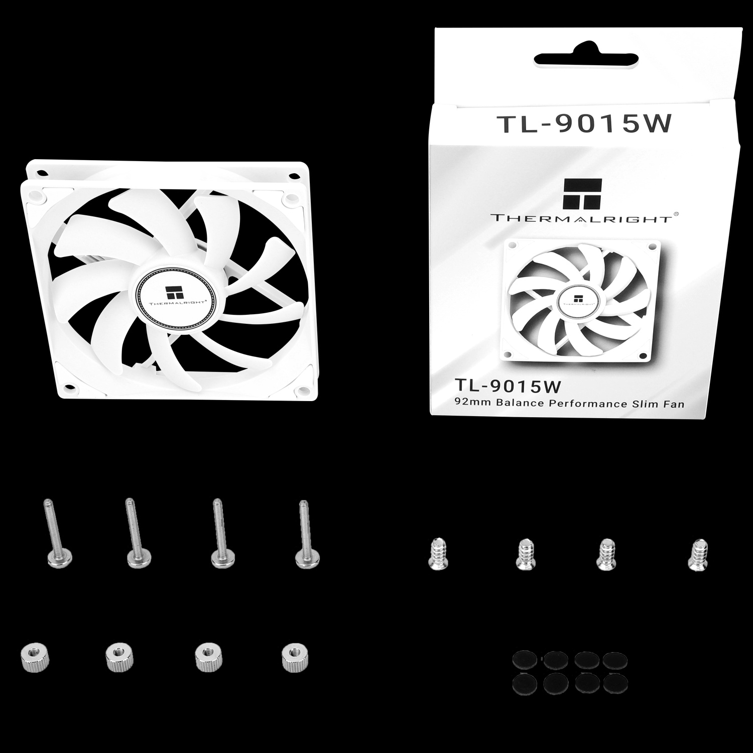  Thermalright 92x92x15 TL-9015-W PWM, 2700rpm, 22.4 dB(A), 0.18A