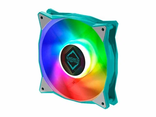 Вентилятор 120x120x25 iceberg IceGALE ARGB, PWM, TEAL, 500-2200rpm, 38dB(M), 0.24A