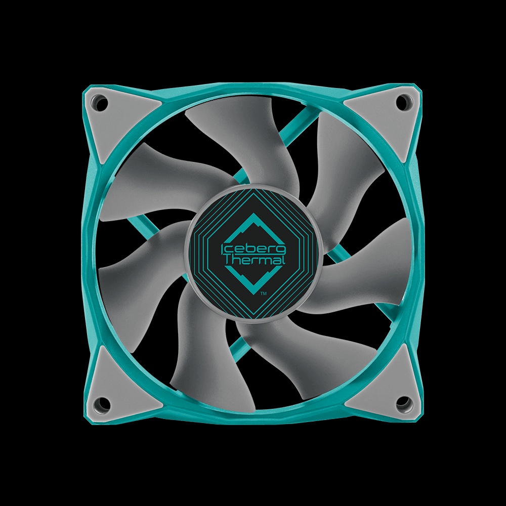 Вентилятор iceberg 80x80x25 IceGALE PWM, TEAL, 800-2000rpm, 26dB(M), 0.09A