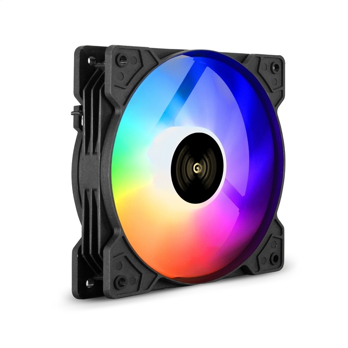 Вентилятор 120x120x25 Exegate EX12025H3P4PMY-PWM.ARGB, 600-1800rpm, 26dB(M), HBB, 4pin