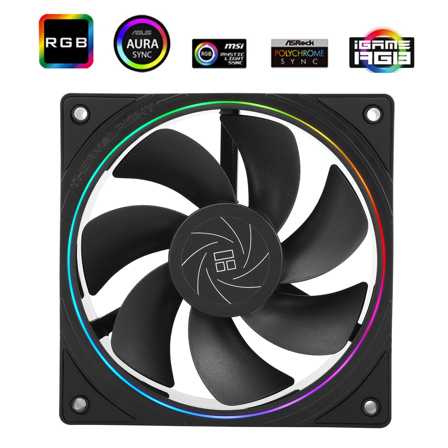 Вентилятор 120x120x25 Thermalright TL-S12R  ARGB PWM, Реверсный, 1500rpm, 23.2dB(M), 0.15A
