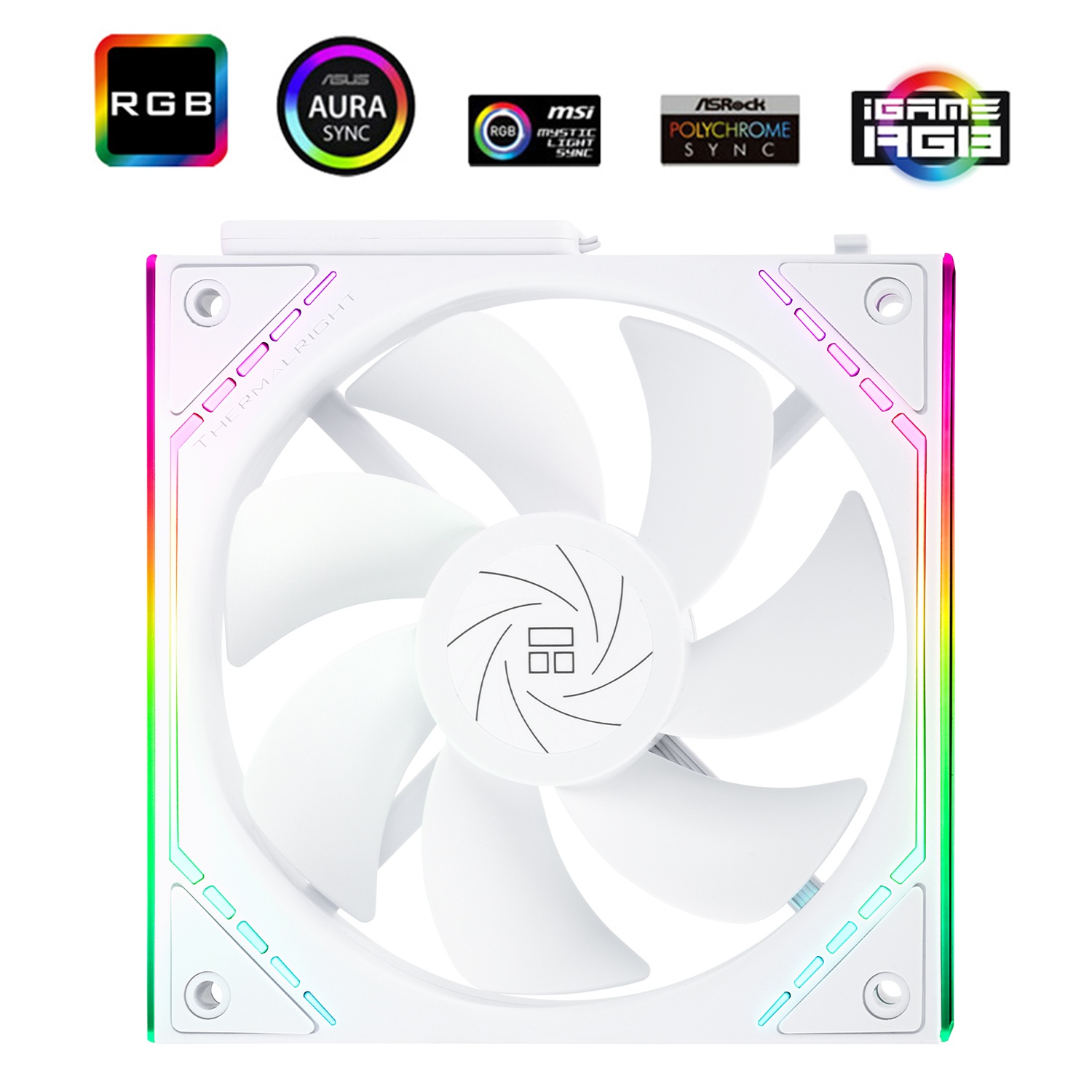 Вентилятор 120x120x25 Thermalright TL-M12QRW  ARGB Реверсный PWM