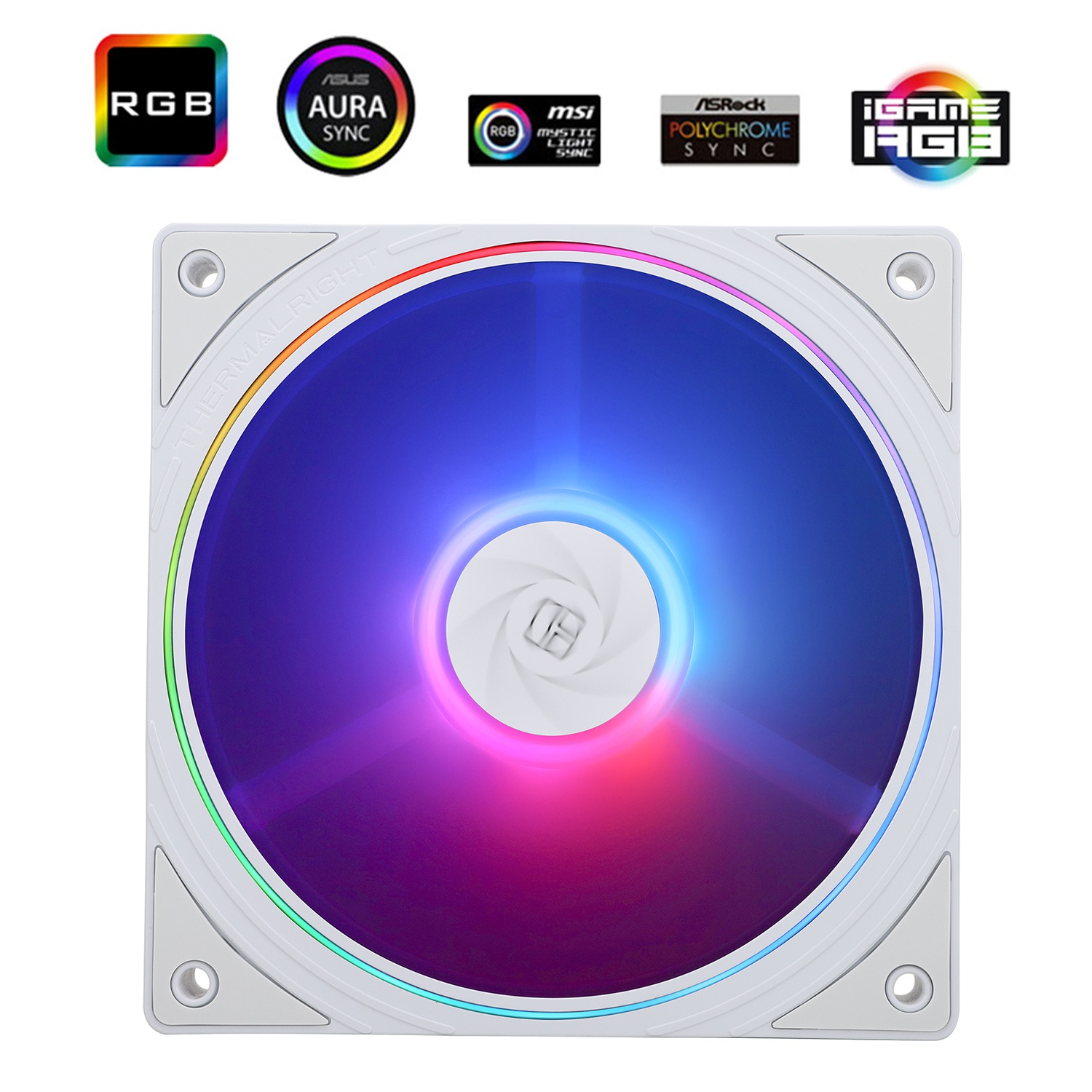 Вентилятор 120x120x25 Thermalright TL-S12W-S  ARGB PWM,  1500rpm, 23.2dB(M), 0.15A для корпуса ПК