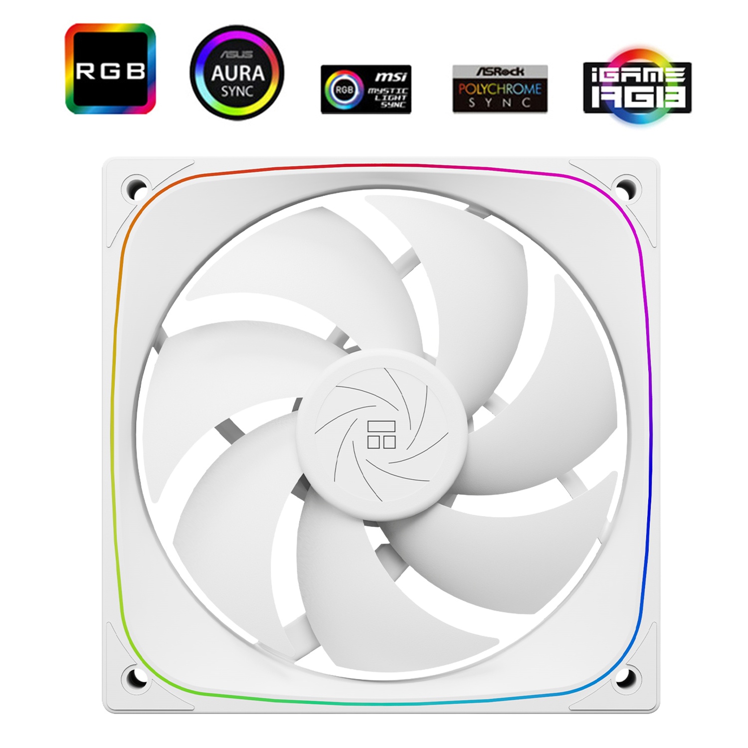 Вентилятор 120x120x25 Thermalright TL-Q12W, ARGB белый 2000 об/мин,  4-pin PWM