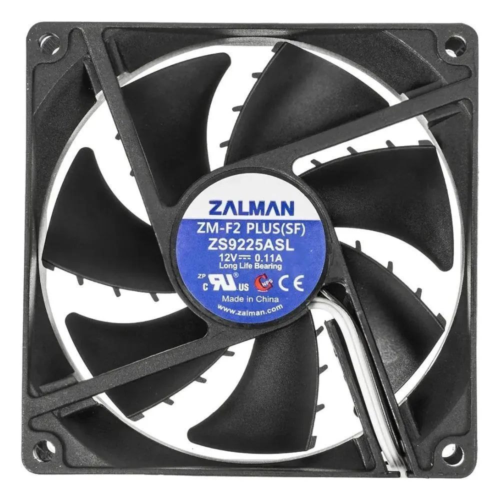 Вентилятор 92x92x25 Zalman ZM-F2 Plus (SF), 1500rpm, 23dB(M), 12V