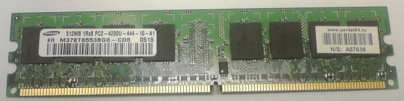 Оперативная память Samsung DDR2 512 Mb PC4200 (533MHz) m378t6553 BG0