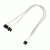Разветвитель Nanoxia 4-pin PWM в 2 x 4-pin PWM, 30см .белый NXPWY30W